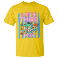 Later Third Grader School's Out For Summer T Shirt Last Day Of School Later Gator Alligator