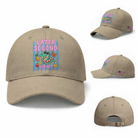 Later Second Grader School's Out For Summer Baseball Cap Last Day Of School Later Gator Alligator