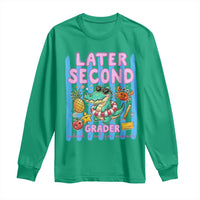 Later Second Grader School's Out For Summer Long Sleeve Shirt Last Day Of School Later Gator Alligator
