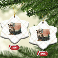 Bird Nerd Ceramic Ornament Funny Bird Watching Patriotic American Flag - Wonder Print Shop