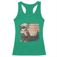 Bird Nerd Racerback Tank Top Funny Bird Watching Patriotic American Flag - Wonder Print Shop