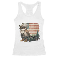 Bird Nerd Racerback Tank Top Funny Bird Watching Patriotic American Flag - Wonder Print Shop