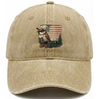Bird Nerd Washed Cotton Baseball Cap Funny Bird Watching Patriotic American Flag