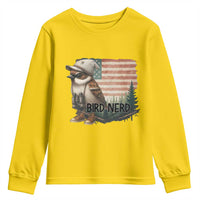 Bird Nerd Youth Sweatshirt Funny Bird Watching Patriotic American Flag - Wonder Print Shop