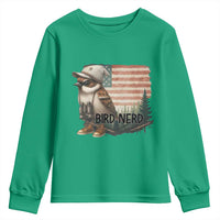 Bird Nerd Youth Sweatshirt Funny Bird Watching Patriotic American Flag - Wonder Print Shop
