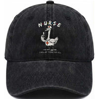 Funny Goose Nurse Washed Cotton Baseball Cap I Will Be There For You Nursing Lovers Humor