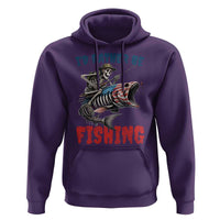 Funny Skeleton Fish Hoodie Id Rather Be Fishing Bass Fisherman Halloween - Wonder Print Shop