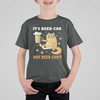Funny Cat Drinking Beer T Shirt For Kid It Is Beer Can Not Beer Can Not Kitty Lovers - Wonder Print Shop