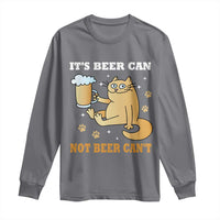 Funny Cat Drinking Beer Long Sleeve Shirt It Is Beer Can Not Beer Can Not Kitty Lovers - Wonder Print Shop