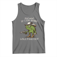 Y'all Mind If I Do Some Lollygaggin Tank Top Funny Cowboy Frog Western Animal Meme - Wonder Print Shop
