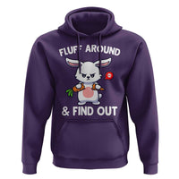 Fluff Around And Find Out Hoodie Funny Bunny Rabbit Meme - Wonder Print Shop