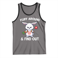 Fluff Around And Find Out Tank Top Funny Bunny Rabbit Meme - Wonder Print Shop