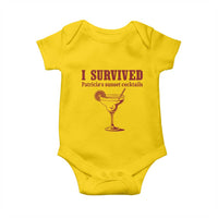 I Survived Patricia's Sunset Cocktails Baby Onesie Vintage 90s Trendy TV Show Movie