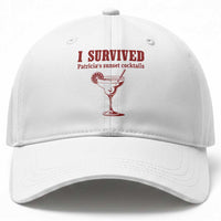 I Survived Patricia's Sunset Cocktails Baseball Cap Vintage 90s Trendy TV Show Movie