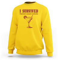 I Survived Patricia's Sunset Cocktails Sweatshirt Vintage 90s Trendy TV Show Movie