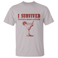 I Survived Patricia's Sunset Cocktails T Shirt Vintage 90s Trendy TV Show Movie
