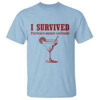 I Survived Patricia's Sunset Cocktails T Shirt Vintage 90s Trendy TV Show Movie