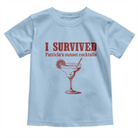 I Survived Patricia's Sunset Cocktails Toddler T Shirt Vintage 90s Trendy TV Show Movie