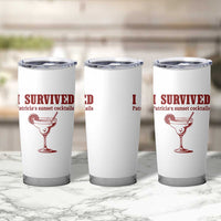 I Survived Patricia's Sunset Cocktails Tumbler Cup Vintage 90s Trendy TV Show Movie