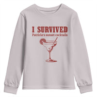 I Survived Patricia's Sunset Cocktails Youth Sweatshirt Vintage 90s Trendy TV Show Movie