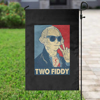 Two Fiddy George Washington 250th Anniversary Garden Flag Funny 4th of July