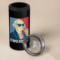 Two Fiddy George Washington 250th Anniversary 4 in 1 Can Cooler Tumbler Funny 4th of July