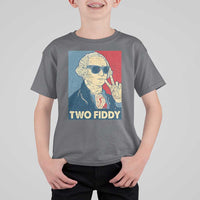 Two Fiddy George Washington 250th Anniversary T Shirt For Kid Funny 4th of July
