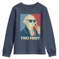 Two Fiddy George Washington 250th Anniversary Youth Sweatshirt Funny 4th of July