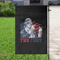 Two Fiddy 250th Anniversary Garden Flag Funny George Washington 4th of July