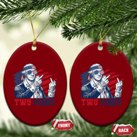 Two Fiddy 250th Anniversary Ceramic Ornament Funny George Washington 4th of July