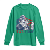 Two Fiddy 250th Anniversary Long Sleeve Shirt Funny George Washington 4th of July