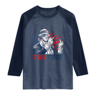 Two Fiddy 250th Anniversary Raglan Shirt Funny George Washington 4th of July