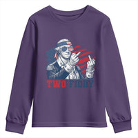 Two Fiddy 250th Anniversary Youth Sweatshirt Funny George Washington 4th of July
