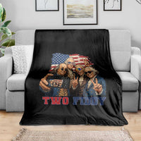 Two Fiddy 250th Anniversary Throw Blanket Funny Founding Father 4th of July