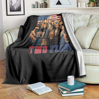 Two Fiddy 250th Anniversary Throw Blanket Funny Founding Father 4th of July
