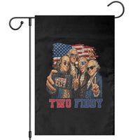 Two Fiddy 250th Anniversary Garden Flag Funny Founding Father 4th of July