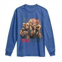 Two Fiddy 250th Anniversary Long Sleeve Shirt Funny Founding Father 4th of July