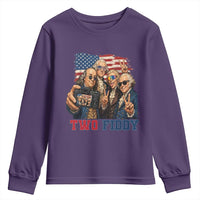Two Fiddy 250th Anniversary Youth Sweatshirt Funny Founding Father 4th of July