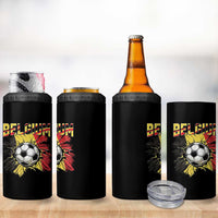 Belgium Belgian Flag Souvenir Belgie 4 in 1 Can Cooler Tumbler Game Day Soccer Fans Football