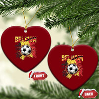 Belgium Belgian Flag Souvenir Belgie Ceramic Ornament Game Day Soccer Fans Football