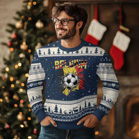Belgium Belgian Flag Souvenir Belgie Ugly Christmas Sweater Game Day Soccer Fans Football
