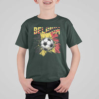 Belgium Belgian Flag Souvenir Belgie T Shirt For Kid Game Day Soccer Fans Football