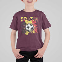 Belgium Belgian Flag Souvenir Belgie T Shirt For Kid Game Day Soccer Fans Football