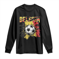 Belgium Belgian Flag Souvenir Belgie Long Sleeve Shirt Game Day Soccer Fans Football