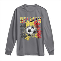 Belgium Belgian Flag Souvenir Belgie Long Sleeve Shirt Game Day Soccer Fans Football