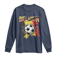 Belgium Belgian Flag Souvenir Belgie Long Sleeve Shirt Game Day Soccer Fans Football