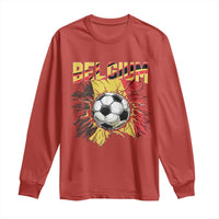 Belgium Belgian Flag Souvenir Belgie Long Sleeve Shirt Game Day Soccer Fans Football