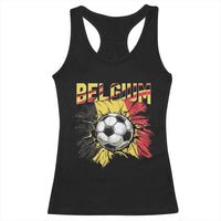 Belgium Belgian Flag Souvenir Belgie Racerback Tank Top Game Day Soccer Fans Football