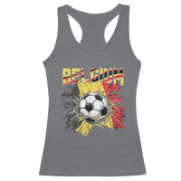 Belgium Belgian Flag Souvenir Belgie Racerback Tank Top Game Day Soccer Fans Football