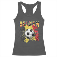 Belgium Belgian Flag Souvenir Belgie Racerback Tank Top Game Day Soccer Fans Football